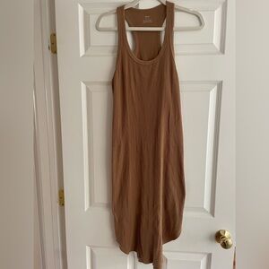 AERIE Brown Sleeveless Ribbed Dress